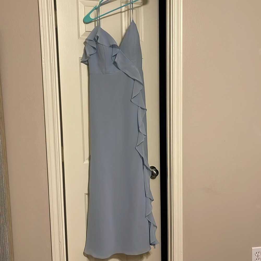 Revelry Paloma chiffon dress, size 10, light blue
